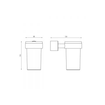 Стакан для зубных щеток с держателем Abber (Аббер) Osten 316 AA1861BG золото брашированное