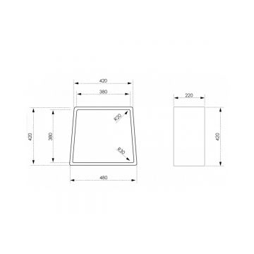Стульчик для ванной Abber (Аббер) Stein AS1638 белый матовый