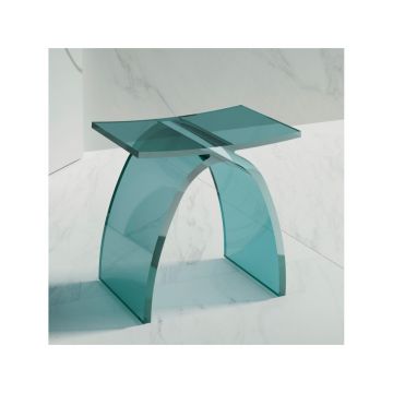 Стульчик для ванной прозрачный Abber (Аббер) Kristall AT1739Aquamarin бирюзовый