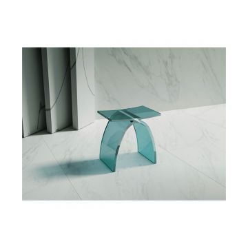 Стульчик для ванной прозрачный Abber (Аббер) Kristall AT1739Aquamarin бирюзовый