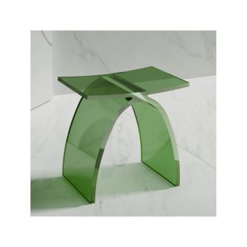 Стульчик для ванной прозрачный Abber (Аббер) Kristall AT1739Emerald зеленый