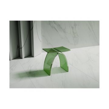 Стульчик для ванной прозрачный Abber (Аббер) Kristall AT1739Emerald зеленый