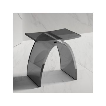 Стульчик для ванной прозрачный Abber (Аббер) Kristall AT1739Onyx черный