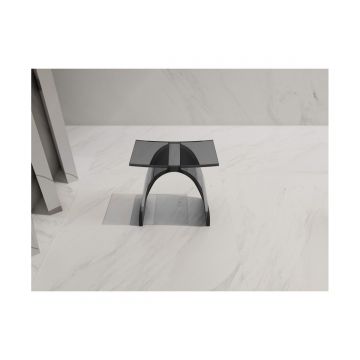 Стульчик для ванной прозрачный Abber (Аббер) Kristall AT1739Onyx черный