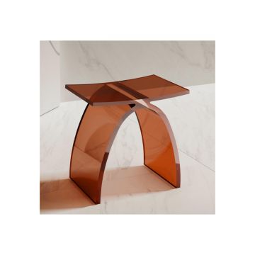 Стульчик для ванной прозрачный Abber (Аббер) Kristall AT1739Opal коричневый