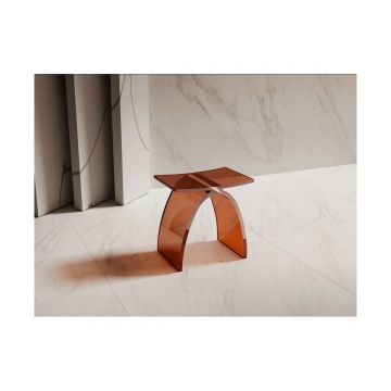 Стульчик для ванной прозрачный Abber (Аббер) Kristall AT1739Opal коричневый