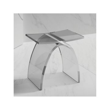 Стульчик для ванной прозрачный Abber (Аббер) Kristall AT1739Perle