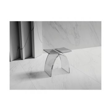 Стульчик для ванной прозрачный Abber (Аббер) Kristall AT1739Perle