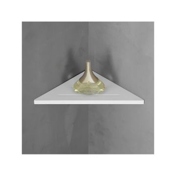 Угловая полочка для ванной комнаты Abber (Аббер) Stein AS1652 белая матовая