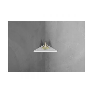 Угловая полочка для ванной комнаты Abber (Аббер) Stein AS1652 белая матовая