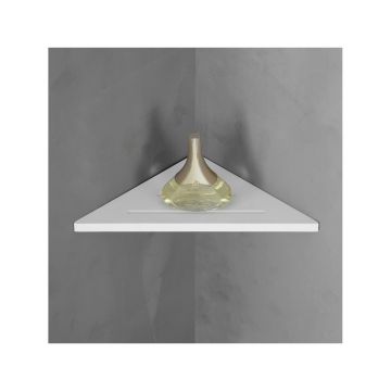 Угловая полочка для ванной комнаты Abber (Аббер) Stein AS1652L белая матовая