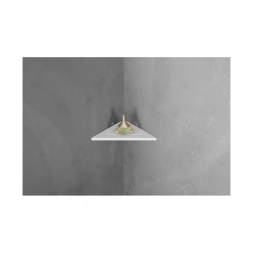 Угловая полочка для ванной комнаты Abber (Аббер) Stein AS1652L белая матовая