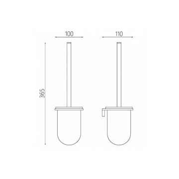 Ершик для туалета Abber (Аббер) Funktion AA1132 хром