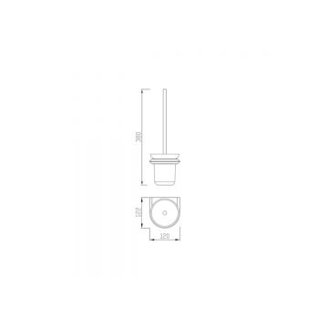 Ершик для туалета Abber (Аббер) Nord AA1532 хром