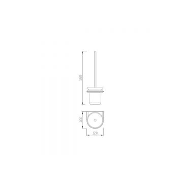 Ершик для туалета Abber (Аббер) Nord AA1532B черный матовый