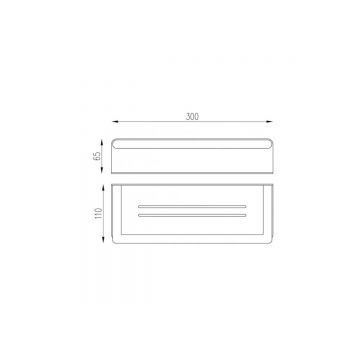 Полка Abber (Аббер) Osten 316 AA1862BG золото брашированное