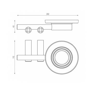 Мыльница с держателем Abber (Аббер) Osten 316 AA1858BG золото брашированное