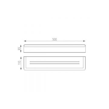 Полка большая Abber (Аббер) Osten 316 AA1863BG золото брашированное