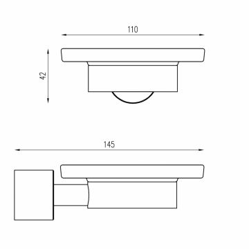 Мыльница с держателем Abber (Аббер) Osten 316 AA185A8BGG оружейная сталь брашированная