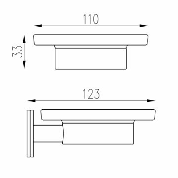 Мыльница с держателем Abber (Аббер) Pol 316 AA1958BRG розовое золото брашированное