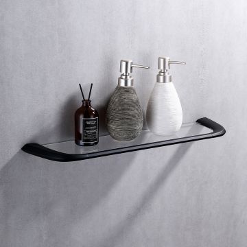 Полка стеклянная Abber (Аббер) Nord AA1555B черная матовая