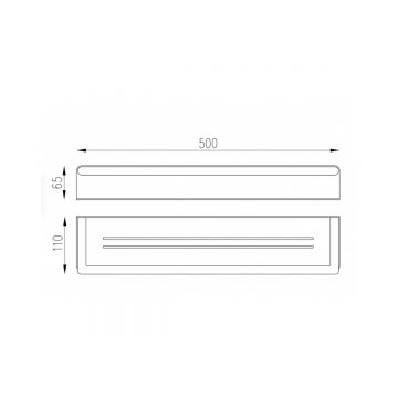 Полка большая Abber (Аббер) Osten 316 AA1863BGG оружейная сталь брашированная