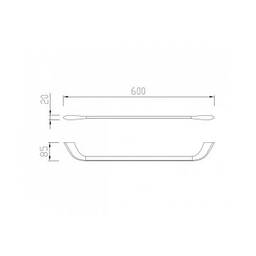 Полотенцедержатель Abber (Аббер) Nord AA1552B черный матовый