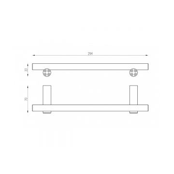 Полотенцедержатель Abber (Аббер) Osten 316 AA1853BST сталь брашированная