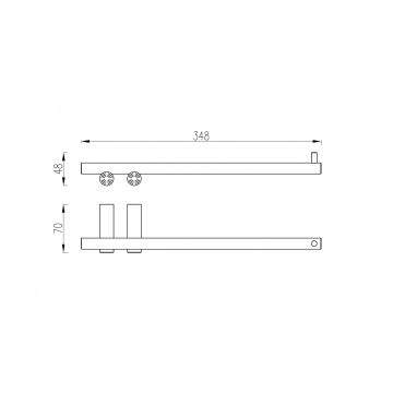 Полотенцедержатель Abber (Аббер) Osten 316 AA1854BGG оружейная сталь брашированная
