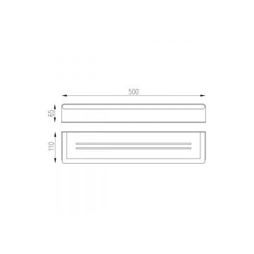 Полка большая Abber (Аббер) Osten 316 AA1863BST сталь брашированная