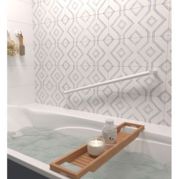 Поручень Сунержа (Sunerga) прямой d 28 мм, длина 800 мм Матовый белый 30-3012-0800