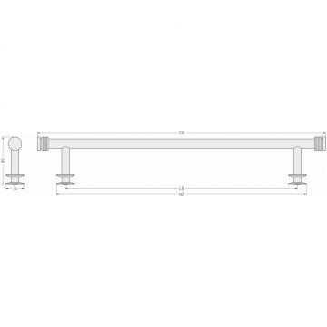 Полка Сунержа (Sunerga) , длина 470 мм МУАР Темный Титан РЕ-64 15-2012-0470