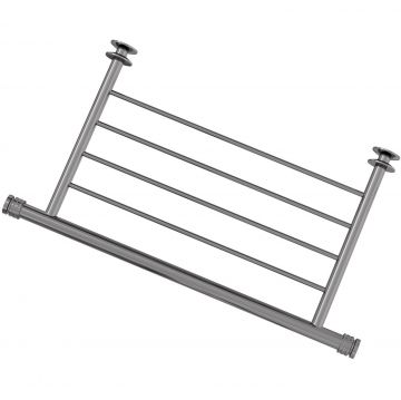 Полка Сунержа (Sunerga) прямая 4П, длина 370 мм Черный хром 01-2012-4370