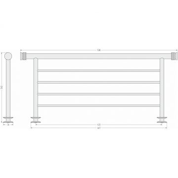 Полка Сунержа (Sunerga) прямая 4П, длина 470 мм Шампань 020-2012-4470