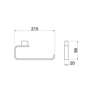 Держатель для полотенец Allen Brau (Аллен Брау) Infinity 6.21010-00, хром
