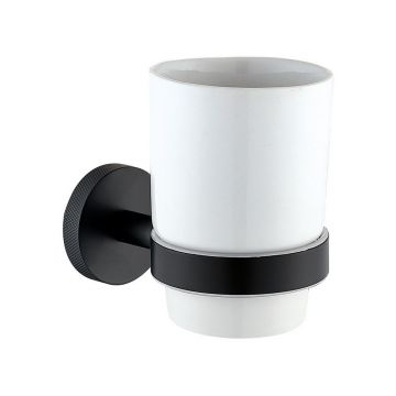 Стакан для зубных щеток Allen Brau (Аллен Брау) Priority 6.31002-31 белый, черный матовый