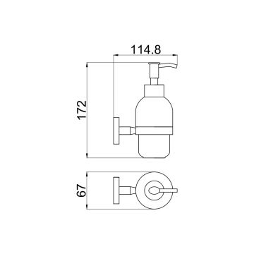 Дозатор для жидкого мыла Allen Brau (Аллен Брау) Priority 6.31006-31, белый,черный матовый