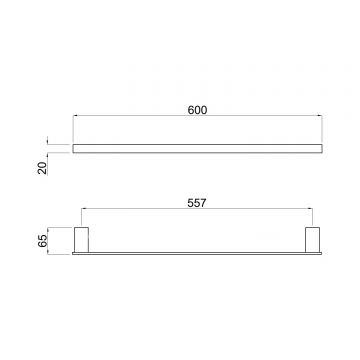 Держатель для полотенец Allen Brau (Аллен Брау) Infinity 6.21011-00, хром