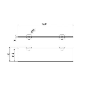 Полка Allen Brau (Аллен Брау) Priority 6.31013-31, черный матовый