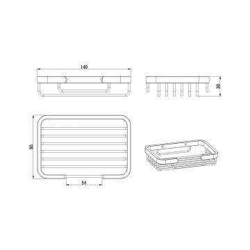 Мыльница Allen Brau (Аллен Брау) Priority 6.31016-31, черный матовый