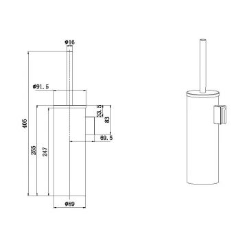 Ершик для унитаза Allen Brau (Аллен Брау) Priority 6.31A09-31, черный матовый