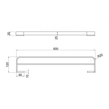 Держатель для полотенец Allen Brau (Аллен Брау) Infinity 6.21013-00, хром