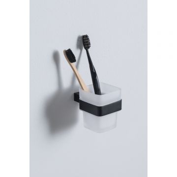 Стакан для зубных щеток Allen Brau (Аллен Брау) Infinity 6.21002-31 белый, черный матовый