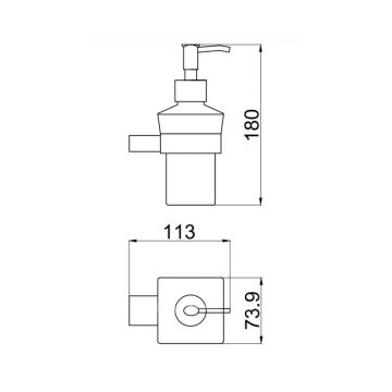 Дозатор жидкого мыла Allen Brau (Аллен Брау) Infinity 6.21006-31 белый,черный матовый