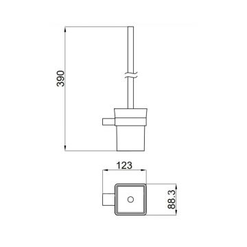 Ёршик для унитаза Allen Brau (Аллен Брау) Infinity 6.21008-31 белый,черный матовый