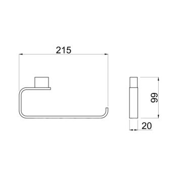 Держатель для полотенец Allen Brau (Аллен Брау) Infinity 6.21010-31, черный матовый
