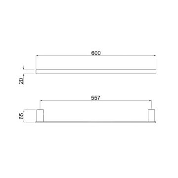 Держатель для полотенец Allen Brau (Аллен Брау) Infinity 6.21011-31, черный матовый