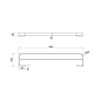 Держатель для полотенец Allen Brau (Аллен Брау) Infinity 6.21013-31, черный матовый