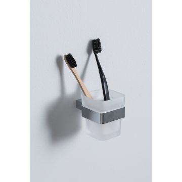 Стакан для зубных щеток Allen Brau (Аллен Брау) Infinity 6.21002-00 белый, хром