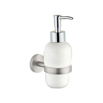 Дозатор жидкого мыла Allen Brau (Аллен Брау) Priority 6.31006-BN белый,брашированный никель